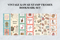 Vintage Kawaii Stamp Frames Bookmark Set,Pastel Retro Postage Product Image 10
