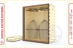 Box for wine glasses v107 ready laser cut vector file Product Image 9