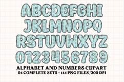 Cute Kids Monster Alphabet &amp; Numbers doodle PNG Clipart Product Image 3