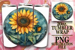 Spring Denim Floral Tumbler Design 20oz Product Image 1