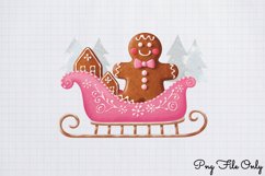 Pink Christmas Gingerbread sublimation Clipart PNG Product Image 1