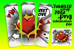 GREAT GIFT: 20oz Tumbler PNG , 3D Heart Product Image 1