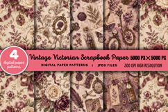 Victorian Scrapbook Paper JPG Product Image 1