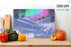 Winter Christmas Wonderland Cutting Board PNG Sublimation Product Image 1