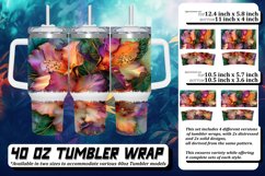 Radiant Flowers: Watercolor Sublimation Product Image 1