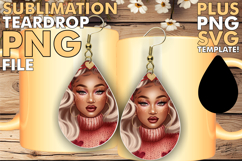 Joyful Teardrop Earrings GIFT MAGIC, Afro Girl Product Image 1