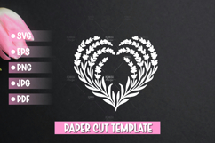 9 Paper Cut Floral Heart , Paper Cut Heart SVG Product Image 10