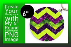 Colorful Sparkly Stripe Round Design for Keychain Product Image 1