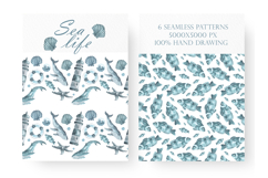 Sea life watercolor set. Nautical. Scandinavian. Product Image 9