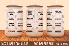 Funny Quotes 16oz Can Glass Wrap, Funny Quotes Can Glass Product Image 1