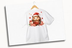 Chrisrtmas hedgehog Watercolor 50 Cliparts Collection Product Image 9