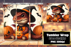 Perfect Gift: 20oz Tumbler Design , Halloween Dino Product Image 1