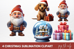 3D Christmas Sublimation Clipart Product Image 1
