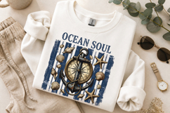 Ocean Soul PNG, Nautical Summer Sublimation Product Image 8