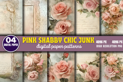 Pink Shabby Chic Junk Journal PNG Product Image 1