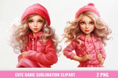 Cute Babie Sublimation Clipart, Pink Babie, Pink Baby Product Image 1