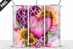 Lovely Hearts Tumbler Design | Valentine's Day Tumbler Wrap Product Image 2