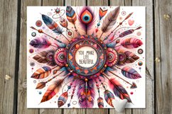 Boho Inscription | 8 Hippie Skinny Tumbler designs, PNG Product Image 9