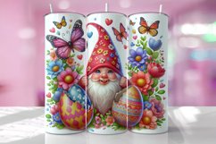 Cute Gnome Easter Tumbler Wrap Sublimation Design Product Image 1