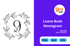 Leave Buds Monogram Product Image 1