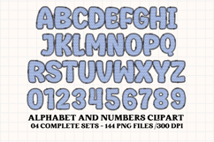 Pastel Patchwork Alphabet &amp; Numbers PNG Clipart Product Image 3