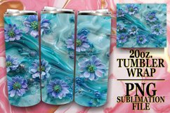 Springtime Flower Tumbler Wrap Design Fresh Picks 20oz Product Image 1