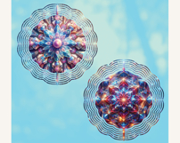 Kaleidoscope Wind Spinner PNG Bundle, Neon Spinner Product Image 8