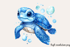 Pastel Cute Mermaid Watercolor Clipart PNG Product Image 1