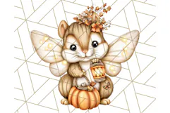 Fall Fairy Animal Clipart PNG, Woodland Creatures With Wings Product Image 5