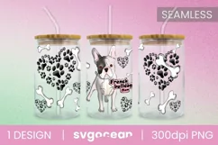 French Bulldog Can Glass PNG | Dog Mom | 16 oz Libbey Glass Product Image 1