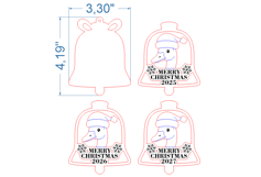 Christmas Tree Toys Bells SVG laser cut files for Glowforge Product Image 9