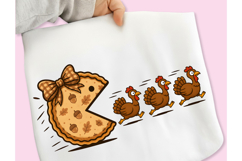 Funny Pumpkin Pie Thanksgiving Fall PNG, Pumpkin Pie Chasing Product Image 3