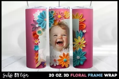 Picture Tumbler Wrap | 3D Flower Tumbler Wrap | 20 oz Product Image 1