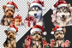 Christmas Dogs Clipart bundle, Dog breeds in Christmas Product Image 3