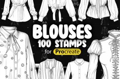 100 Procreate Blouses Stamp Brushes Product Image 1