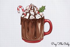 Cute Christmas Coffee Sublimation Clipart PNG Product Image 1