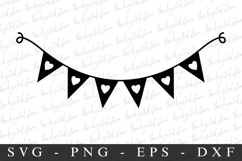 Hearts Banner SVG | SVG Cut files | Cricut Product Image 1