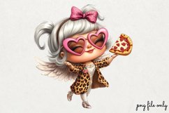 Lazy Pink Leopard girl for Clipart PNG Product Image 1