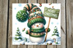 Xmas Snowman | cute Christmas Skinny tumbler sublimation Product Image 9