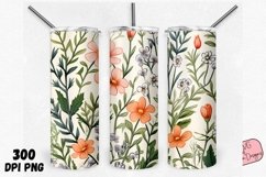 Whimsical Floral 20oz Tumbler PNG Sublimation Bundle Product Image 3