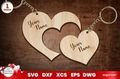 Valentine&#039;s Day Hearts Keychains | Laser Cut | Glowforge Product Image 9