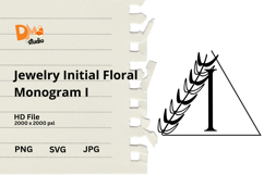 Jewelry Initial Floral Monogram Product Image 1
