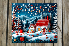 Embroidery Landscape | skinny tumbler Sublimation design P2 Product Image 5