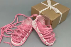 Baby summer sandals 0-3 months gladiator crochet pattern Product Image 10