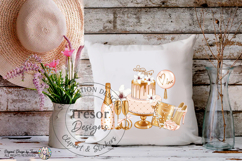 Champagne Wedding Planner PNG Bride Clipart Sublimation Product Image 7