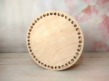 Round basket base 65 cm. 25 inch digital file, laser cut bot Product Image 8