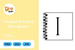 Tranquil Branch Monogram Icon Product Image 1