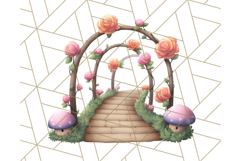 Princess Castle Clipart PNG, Enchanted Garden Artwork Product Image 5