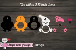 Pink penguin girl Candy Dome , 3d svg cut file, Product Image 4