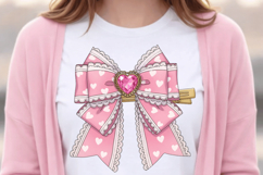 Coquette Pink Heart Clipart, Coquette Pink Heart Clipart PNG Product Image 4